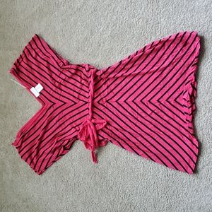 Motherhood maternity pink and black top with tie, M